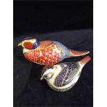 Royal Crown Derby Pheasant and Thrush