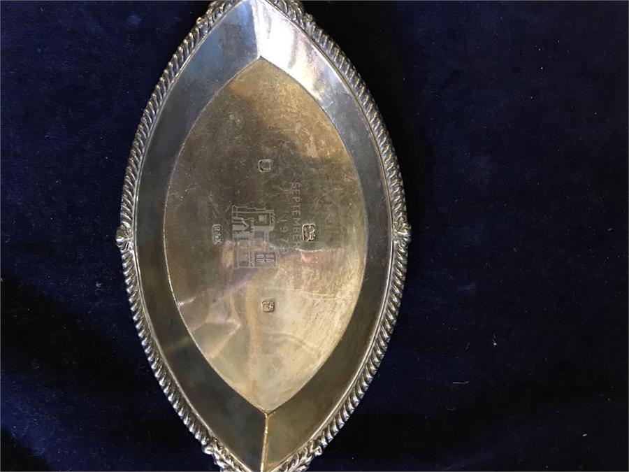 A silver, London hallmarked pin tray