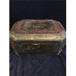 A 19th Century Chinese work box as found