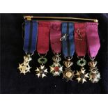 Belgian Medal bar to include:Military officer of the order of leopold, Officer of the order of the