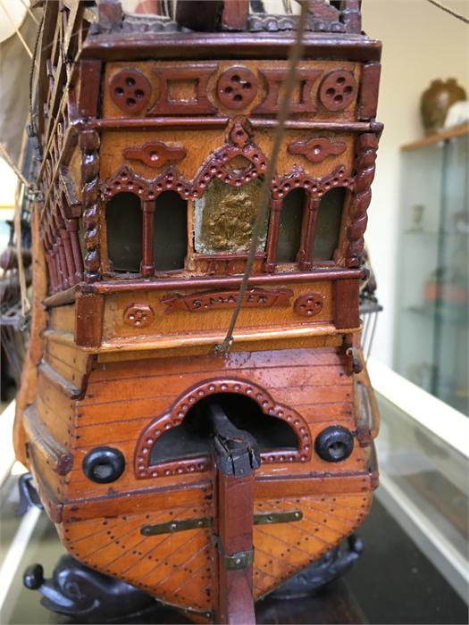 Model Ship.An excellent model of a 15th Century Spanish Nao. It was in a ship similar to this that - Image 10 of 11