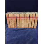 'Lamb's Works' Twelve volumes of the complete works of Charles Lamb leather bound published by J M