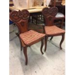 A Pair of Hall Chairs