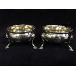 A Silver salts, hallmark 1769 Makers Mark: David Robert Hennell