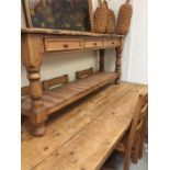 A pine sideboard 1.82m x 43cm