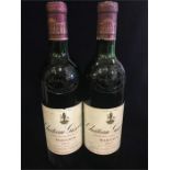 Two Bottles of Chateau Giscours 1975 Margaux