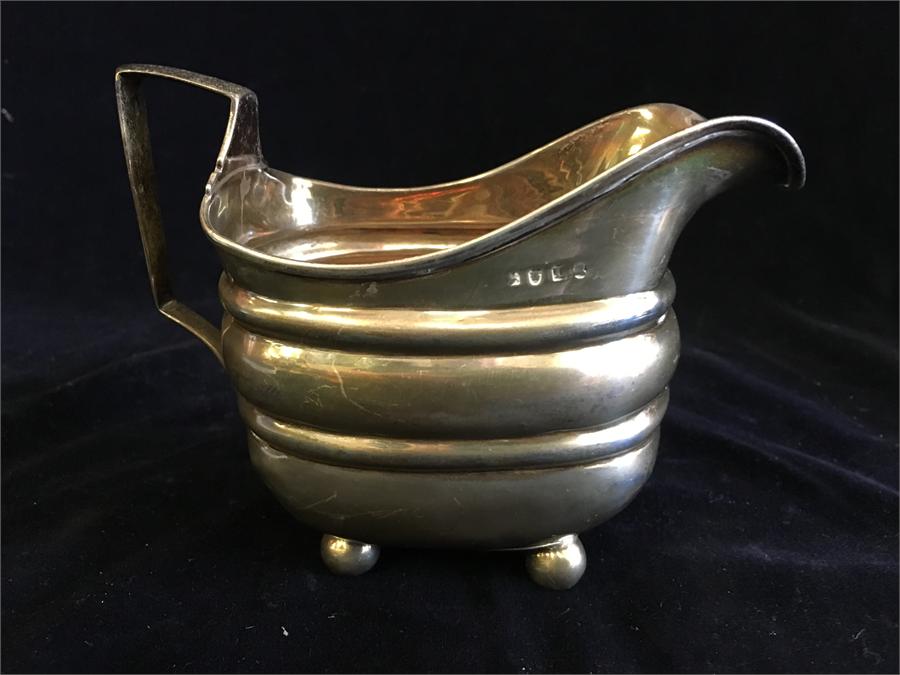 A silver milk jug hallmarked London 1804-05 (179g)