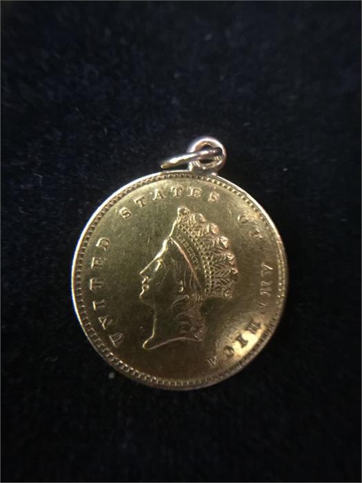 An 1856 US $1 gold coin