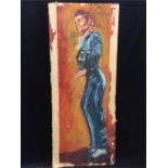 A Matador by Ronald Arthur Biggs. This was part of a mural recovered by demolition crew from a