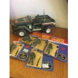 Action Force figures and a jeep.