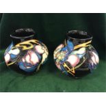 A Pair of small Moorcroft vases