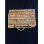 A wicker hamper