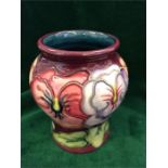 A Moorcroft pansy vase 8cm