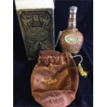 A Chivas Scotch whiskey empty bottle, box etc.