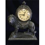 A Lion mantle clock