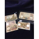 A selection of French Bank Notes