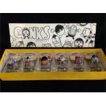 A boxed set of six Gonk shot glasses