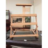 A pine easel