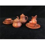 A Chinese miniature tea set