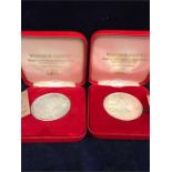 Pair of Windsor Castle solid sterling silver coins by Tower Mint (1.4 Troy Ounce)