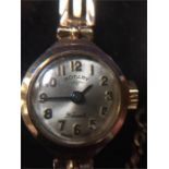 A 9ct Rotary ladies watch Total weight 12.3g