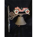 A Cast Iron Vintage Car themed bell