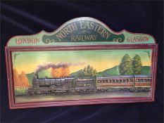 A wooden plaque for North Eastern Railway