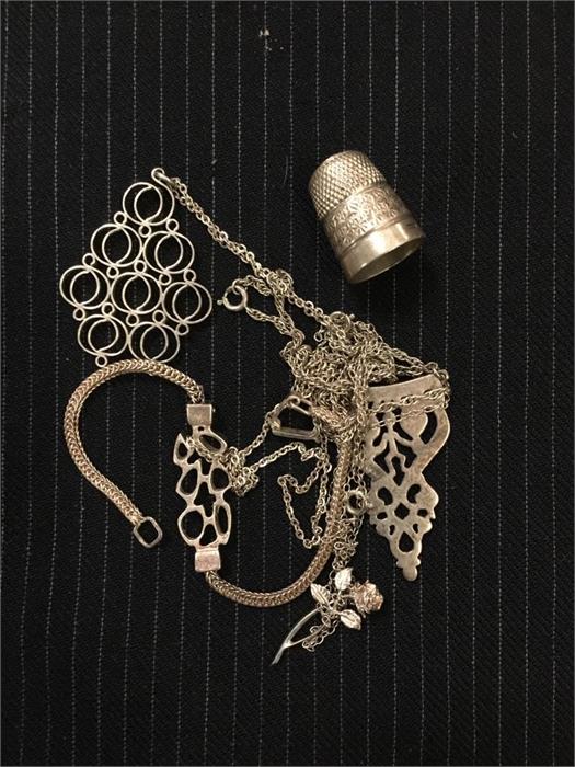 A selection of silver Jewellery