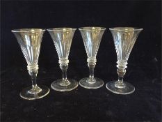 Four wine glasses