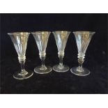 Four wine glasses