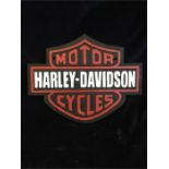 A Cast Iron Harley Davidson Sign