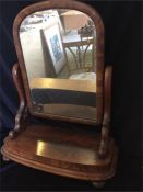 A Mahogany toilet mirror