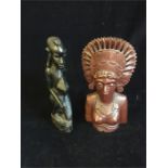 Two African carved figures