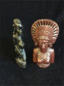 Two African carved figures