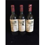 Three bottles of Chateau Puy Castera 1982 Haut Medoc