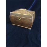 A Walnut Tea Caddy