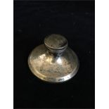 Silver inkwell hallmarked Birmingham 1919