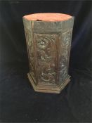 A small carved plinth