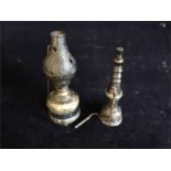 Two Arabic or Persian silver items, pipes