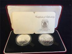 1975 Venezuela 25 and 50 Bolivares two coin set