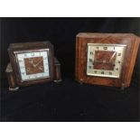 A Pair of Art Deco mantle clocks