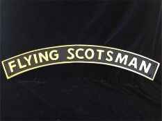 A Large cast iron Flying Scotsman Sign