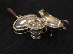 Three silver plated items