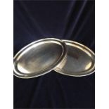 Two Mappin & Webb Silver plated trays