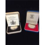 Silver Crowns 1977 UK QEII Silver Jubilee, 1980 UK Queen Mother 80th Birthday