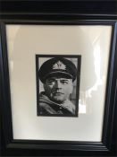 A Framed sign photo of Jack Hawkins