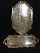 Two silver plated trays
