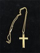 9ct gold Cross and Chain (6.6g)