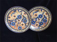 A pair of Bursley wall plates