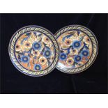 A pair of Bursley wall plates